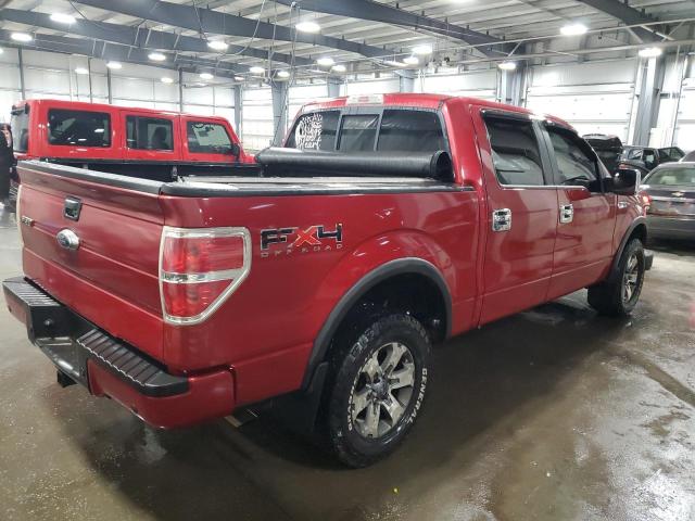 1FTFW1EV4AFA51597 - 2010 FORD F150 SUPERCREW RED photo 3