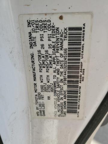 5TBBT44132S245166 - 2002 TOYOTA TUNDRA ACCESS CAB თეთრი ფოტო 13