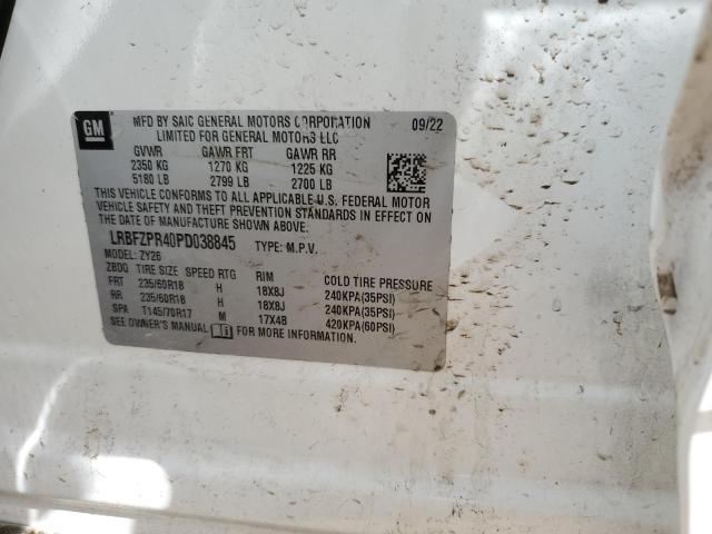 LRBFZPR40PD038845 - 2023 BUICK ENVISION ESSENCE WHITE photo 12