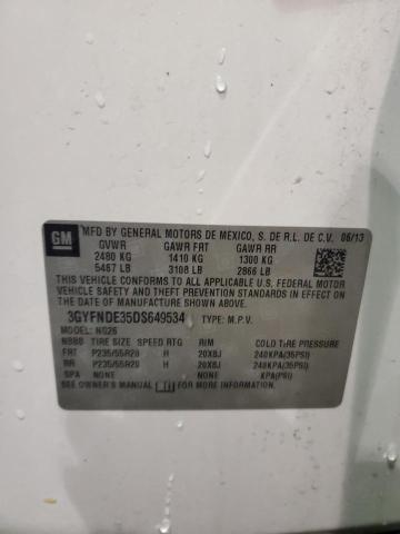 3GYFNDE35DS649534 - 2013 CADILLAC SRX PERFORMANCE COLLECTION Ақ фото 13