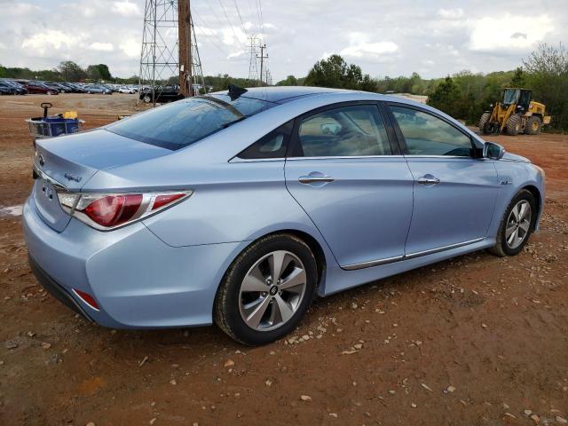 KMHEC4A40CA055323 - 2012 HYUNDAI SONATA HYBRID BLUE photo 3