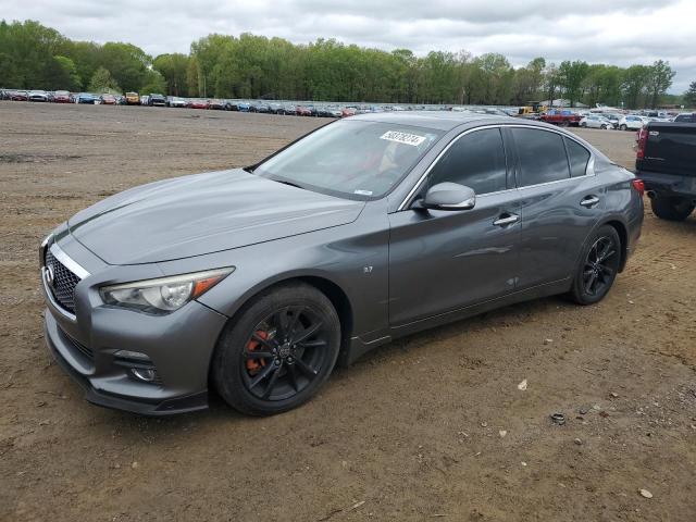 JN1BV7AR0EM693817 - 2014 INFINITI Q50 BASE GRAY photo 1