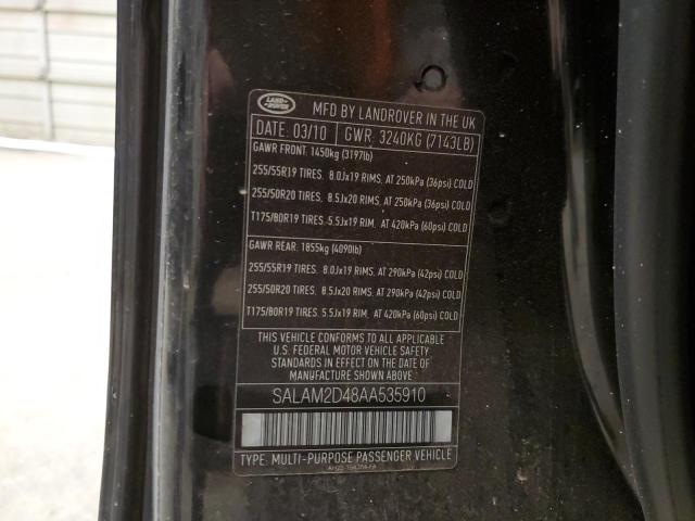 SALAM2D48AA535910 - 2010 LAND ROVER LR4 HSE PLUS BLACK photo 13