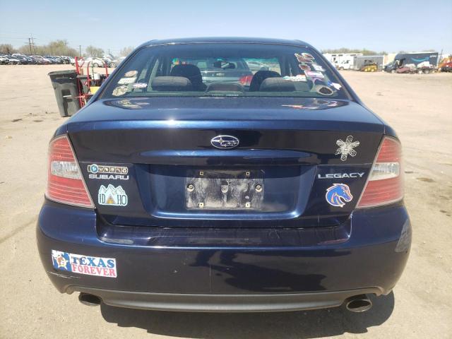 4S3BL616057205676 - 2005 SUBARU LEGACY 2.5I BLUE photo 6