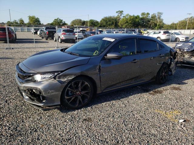 SHHFK7H94JU222395 - 2018 HONDA CIVIC SPORT TOURING GRAY photo 1