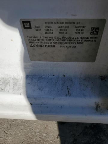 1G1JA6SH3E4170398 - 2014 CHEVROLET SONIC LS WHITE photo 12