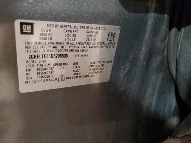 2GKFLTE35D6206535 - 2013 GMC TERRAIN SLE CHARCOAL photo 12