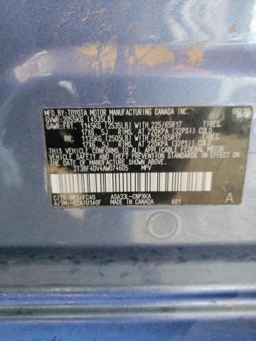 2T3BF4DV4AW074605 - 2010 TOYOTA RAV4 BLUE photo 13