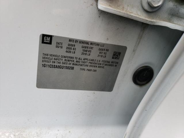1G11C5SA8GU158208 - 2016 CHEVROLET MALIBU LIM LT 白色 照片 12