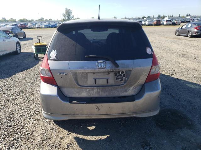 JHMGD38638S064139 - 2008 HONDA FIT SPORT SILVER photo 6