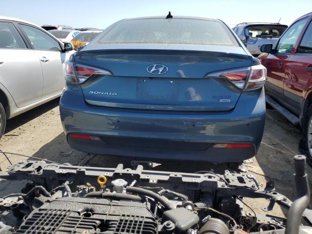 KMHE34L18GA009764 - 2016 HYUNDAI SONATA HYBRID BLUE photo 6