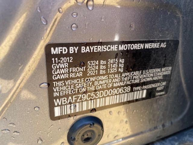 WBAFZ9C53DD090638 - 2013 BMW 535 I HYBRID GRAY photo 10