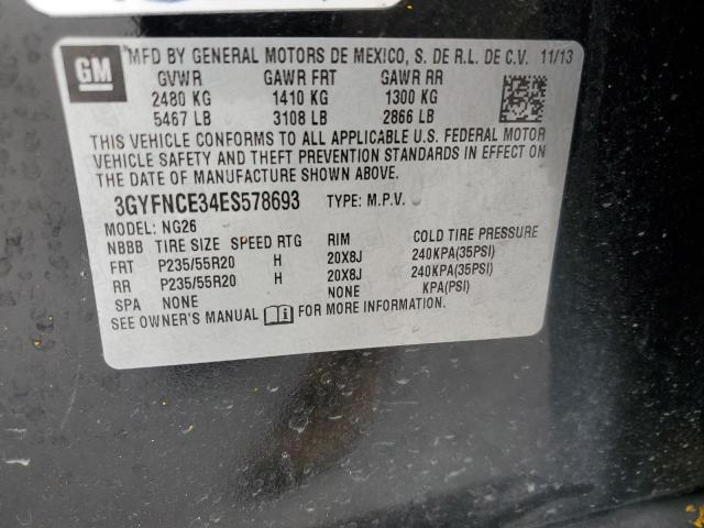 3GYFNCE34ES578693 - 2014 CADILLAC SRX PERFORMANCE COLLECTION BLACK photo 13