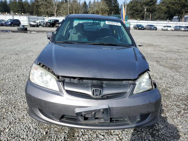 2HGES26855H541817 - 2005 HONDA CIVIC EX SILVER photo 5