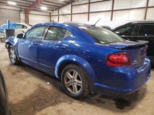 1C3CDZCG1DN666702 - 2013 DODGE AVENGER SXT BLUE photo 2