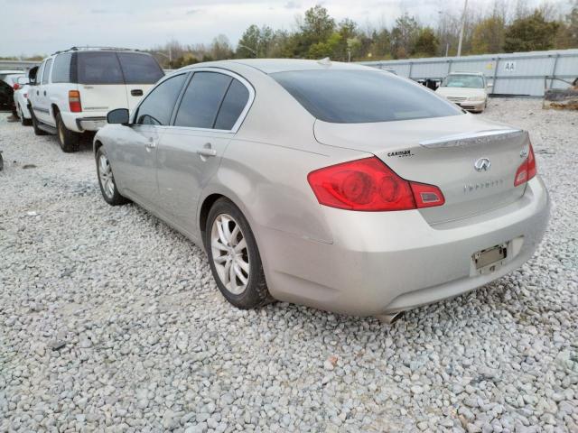 JNKBV61E48M205489 - 2008 INFINITI G35 SILVER photo 3