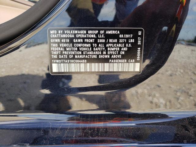 1VWDT7A31HC064453 - 2017 VOLKSWAGEN PASSAT R-LINE Qara foto 12