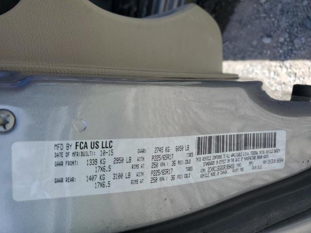 2C4RC1BG6GR189459 - 2016 CHRYSLER TOWN & COU TOURING SILVER photo 13