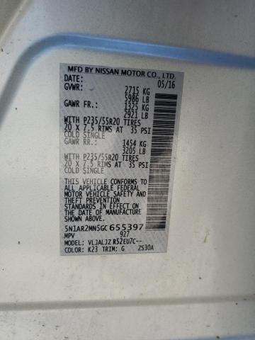 5N1AR2MN5GC655397 - 2016 NISSAN PATHFINDER S SILVER photo 13