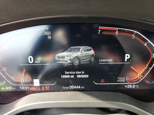 5UX43DP00P9N81204 - 2023 BMW X3 SDRIVE30I GRAY photo 9