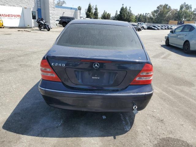 WDBRF61J34A545480 - 2004 MERCEDES-BENZ C240 240 BLUE photo 6