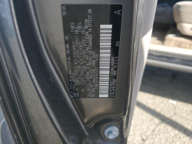 5TBRT34166S475427 - 2006 TOYOTA TUNDRA ACCESS CAB SR5 CHARCOAL photo 12