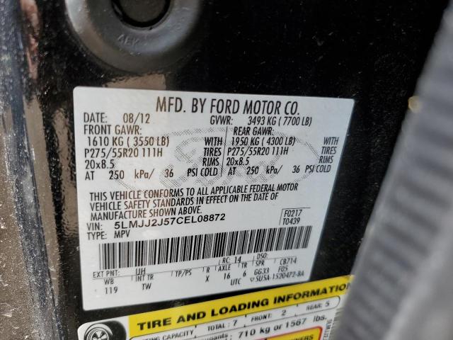 5LMJJ2J57CEL08872 - 2012 LINCOLN NAVIGATOR შავი ფოტო 13