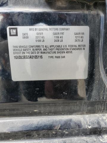 1G6DL5EG5A0105116 - 2010 CADILLAC CTS PERFORMANCE COLLECTION Schwarz Foto 12