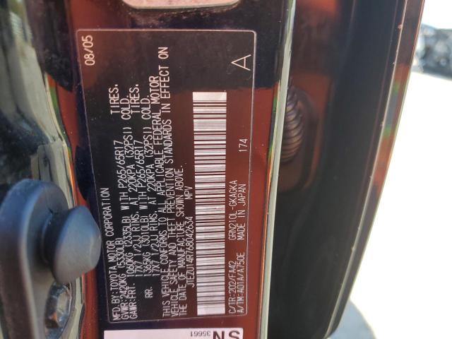 JTEZU14R768042634 - 2006 TOYOTA 4RUNNER SR5 BLACK photo 13