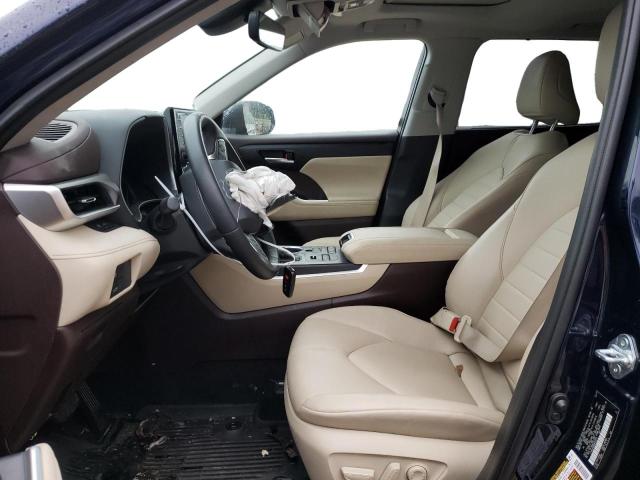 5TDHZRBH6MS536745 - 2021 TOYOTA HIGHLANDER XLE BLUE photo 7