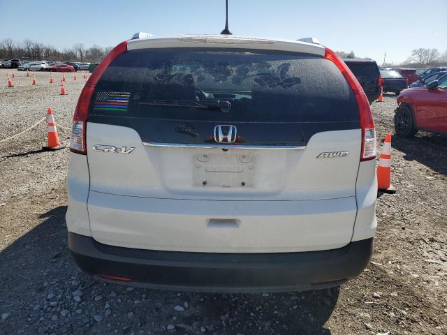 5J6RM4H74CL054726 - 2012 HONDA CR-V EXL WHITE photo 6