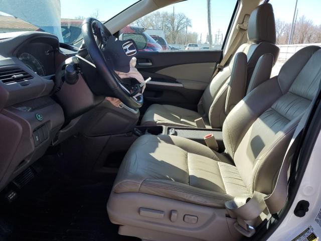 5J6RM4H74CL054726 - 2012 HONDA CR-V EXL WHITE photo 7