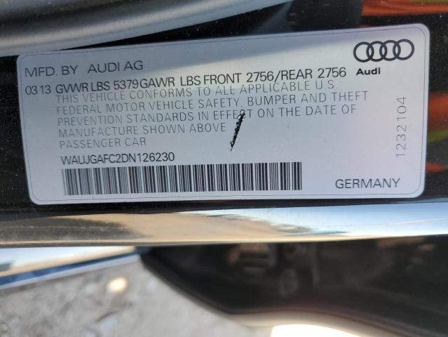 WAUJGAFC2DN126230 - 2013 AUDI A6 PRESTIGE შავი ფოტო 12