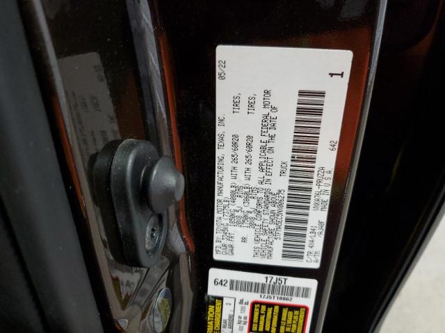 5TFMA5EC5NX006275 - 2022 TOYOTA TUNDRA CREWMAX PLATINUM ყავისფერი ფოტო 12