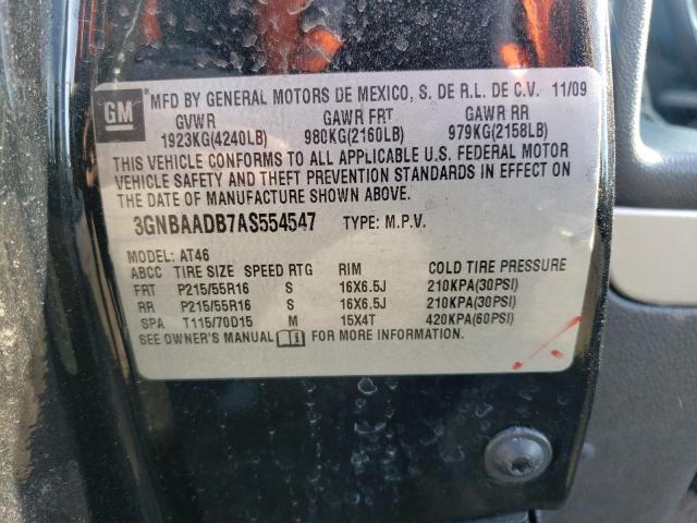 3GNBAADB7AS554547 - 2010 CHEVROLET HHR LS 黑色 照片 13