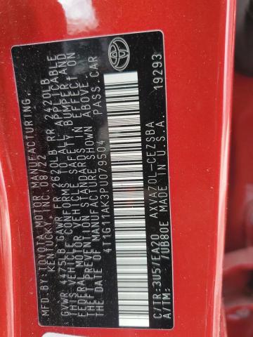 4T1G11AK3PU079504 - 2023 TOYOTA CAMRY SE NIGHT SHADE RED photo 13