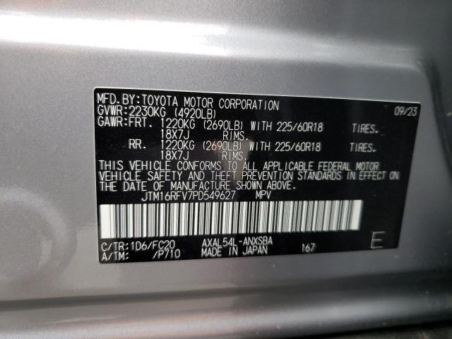 JTM16RFV7PD549627 - 2023 TOYOTA RAV4 SE SILVER photo 13