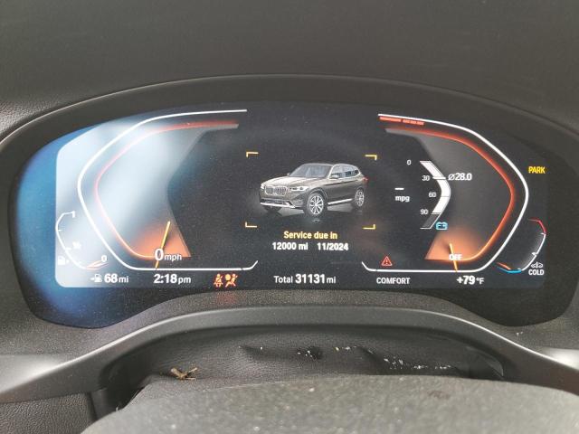 5UX43DP06N9K71460 - 2022 BMW X3 2.5 SDRIVE30I BLACK photo 9