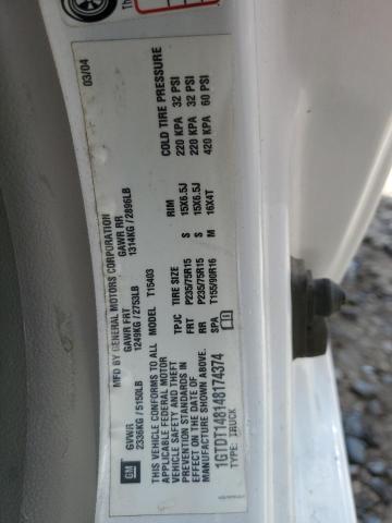 1GTDT148148174374 - 2004 GMC CANYON WHITE photo 13
