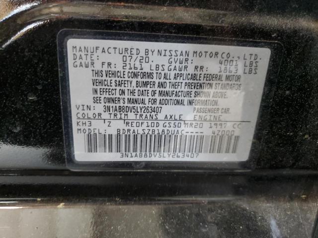 3N1AB8DV5LY263407 - 2020 NISSAN SENTRA SR BLACK photo 13