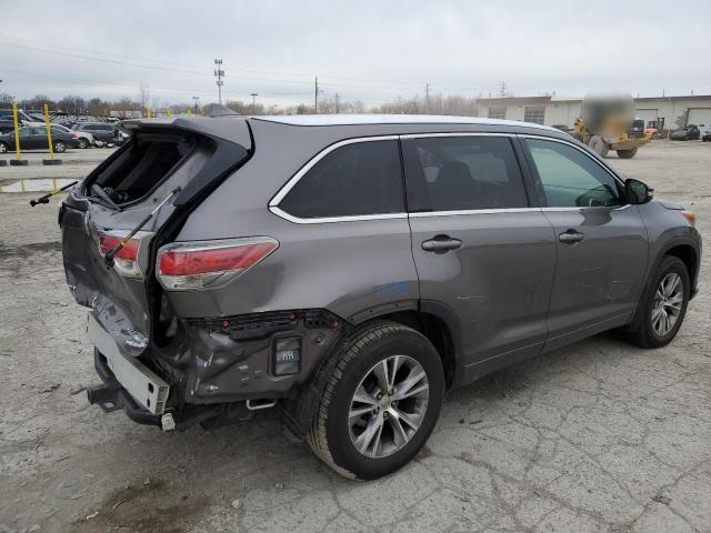 5TDJKRFH3FS121868 - 2015 TOYOTA HIGHLANDER XLE 灰色 照片 3