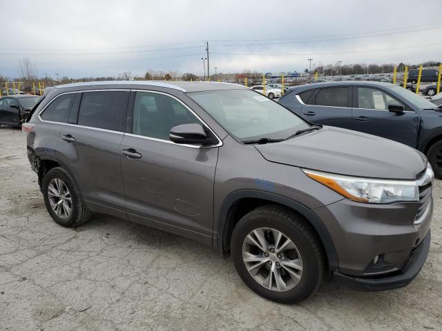 5TDJKRFH3FS121868 - 2015 TOYOTA HIGHLANDER XLE 灰色 照片 4