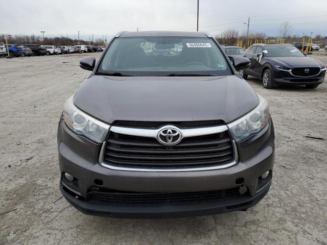 5TDJKRFH3FS121868 - 2015 TOYOTA HIGHLANDER XLE 灰色 照片 5