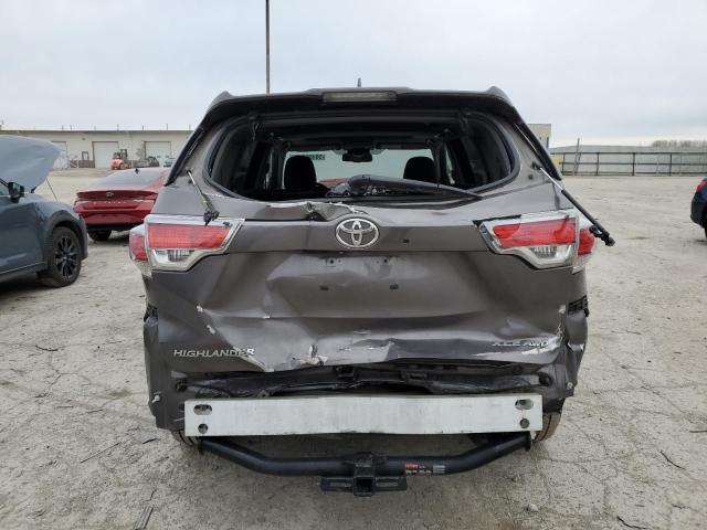 5TDJKRFH3FS121868 - 2015 TOYOTA HIGHLANDER XLE 灰色 照片 6