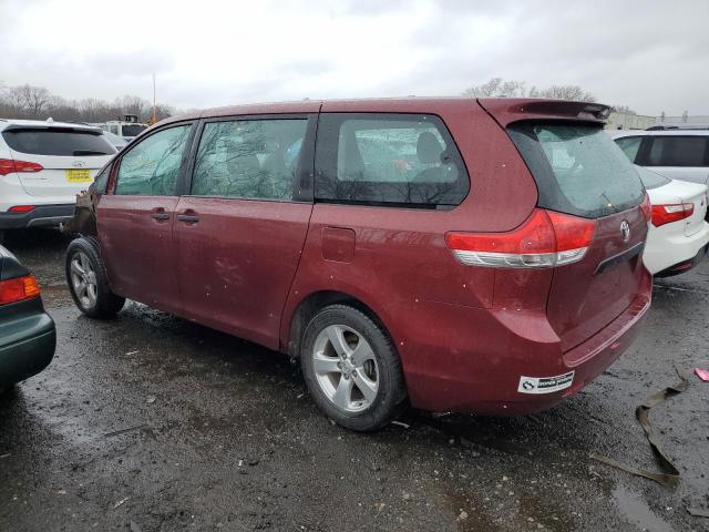 5TDZK3DC8ES448269 - 2014 TOYOTA SIENNA BURGUNDY photo 2