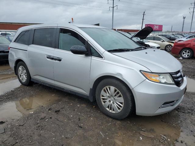 5FNRL5H29EB011587 - 2014 HONDA ODYSSEY LX SILVER photo 4