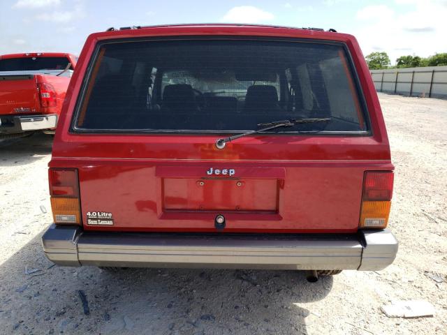 1J4FJ58S7NL136040 - 1992 JEEP CHEROKEE LAREDO MAROON photo 6