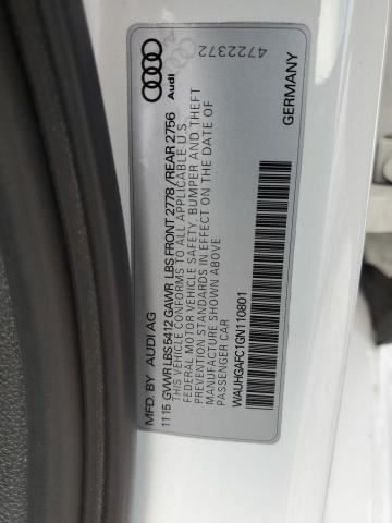 WAUHGAFC1GN110801 - 2016 AUDI A6 PRESTIGE WHITE photo 13