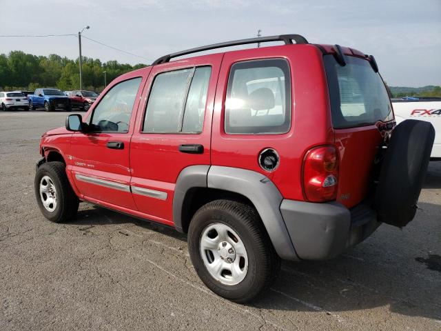 1J4GK48K72W365260 - 2002 JEEP LIBERTY SPORT RED photo 2