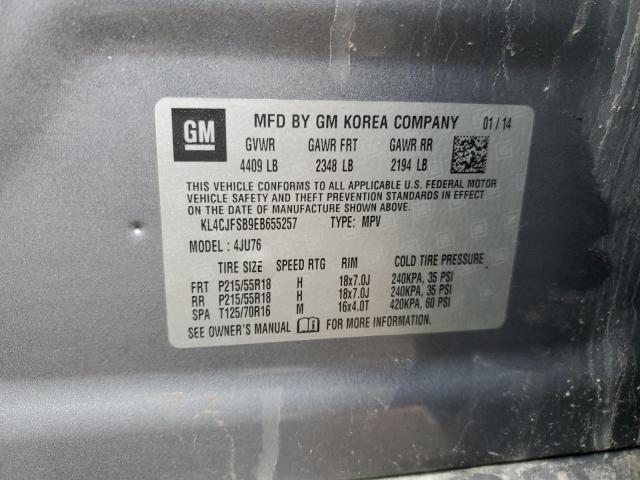 KL4CJFSB9EB655257 - 2014 BUICK ENCORE CONVENIENCE 银色 照片 13